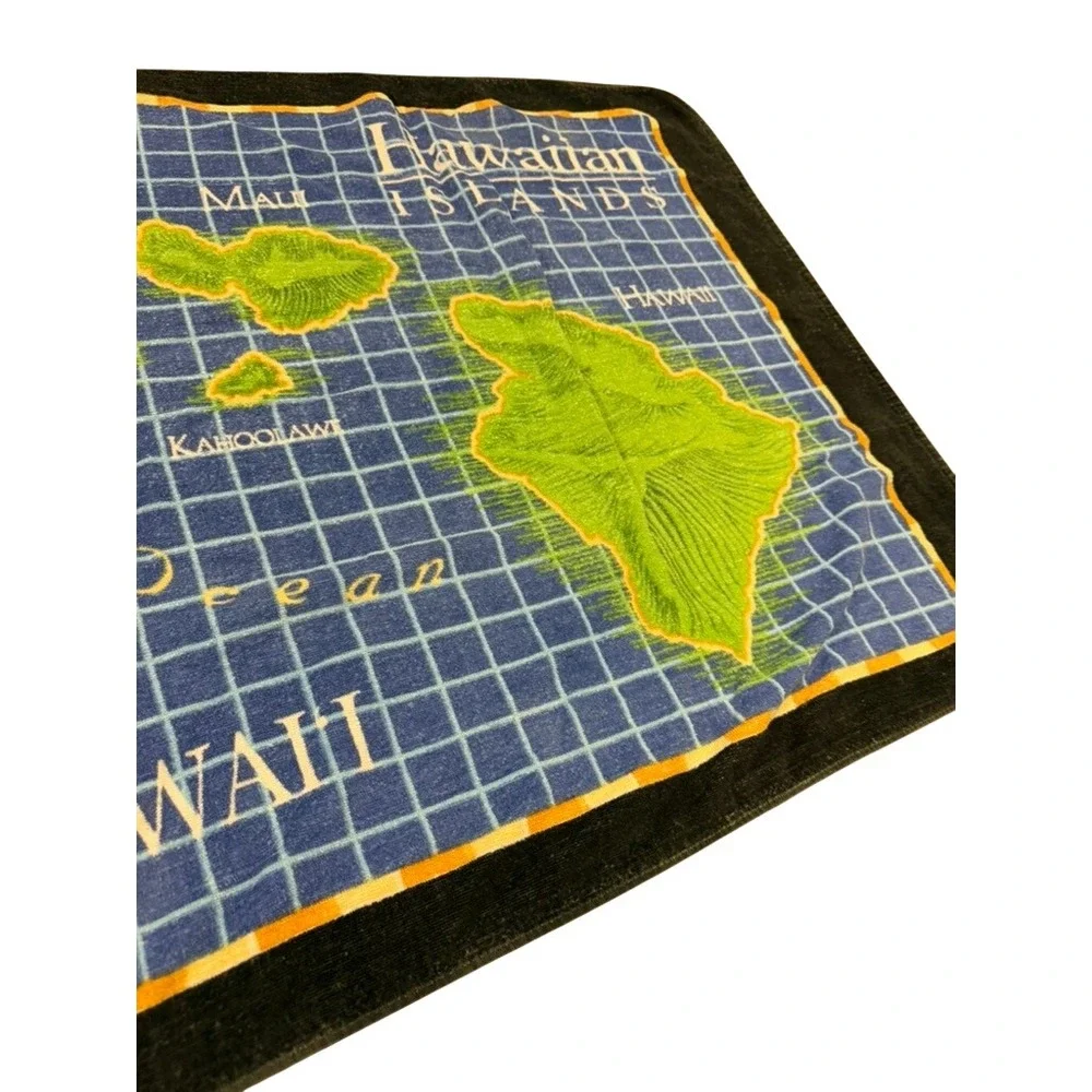 2 NCL America Pride of Hawaii Beach Towel Map Hawaiian Islands Blue 53x28